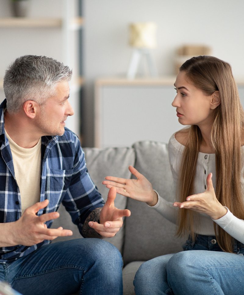 father and daughter in therapy together for addiction